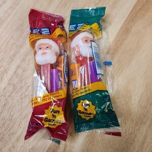 Vintage PEZ Santa Dispensers Lot of 2 – 1990s Sealed Holiday Collectibles